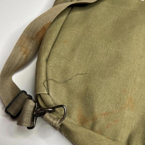 Vintage Japanese Military Army Canvas Small Backpack  Olive Green, Made in Japan - Picture 6 of 9